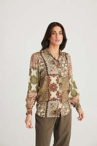 Blousers Tops: Talisman Flower Child Shirt Paisley Gardens