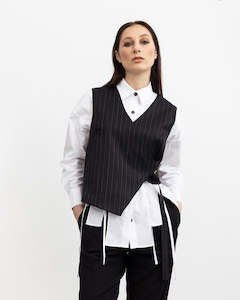 X LAB 626 Reversable Reflection Vest Black/Pinstripe