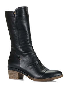 Cabello Bristol Black Leather Calf Boot