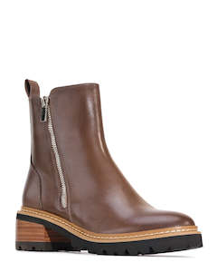 EOS Lindira Nocciola Leather Ankle Boots