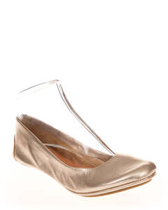 Andacco 1350 Gold Metalic Soft Leather Ballet