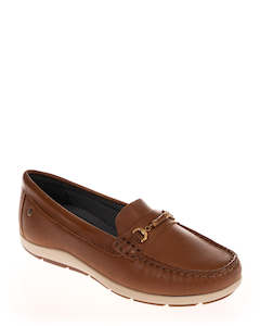 Flat Shoes: Andacco 47005 Alfa Tan Leather Casual Moccasins