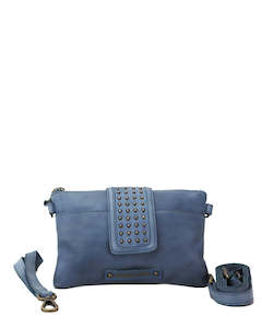 Kompanero Ellie Denim Leather Crossbody/Clutch Bag