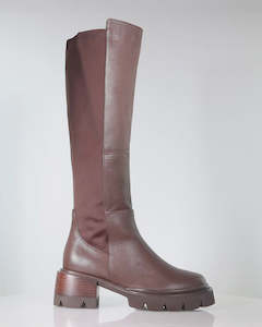 Minx Bravo Cafe Brown Leather Long Boot