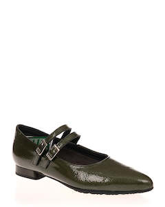 Winter: Pitillos 10140 Verde Patent Leather Low MaryJane Shoe