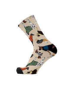 Red Fox Best In Show Beige Bamboo Socks