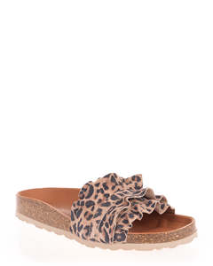 Verbenas Rocio Leopardo Grande Leather Slide
