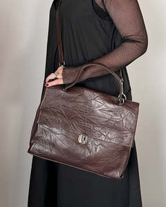 Handbags: Minx The Queenie Cafe Crinkle Leather Bag