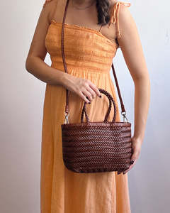 Handbags: Minx Saint Tropez Sunset Bag Cinnamon Brown Weave
