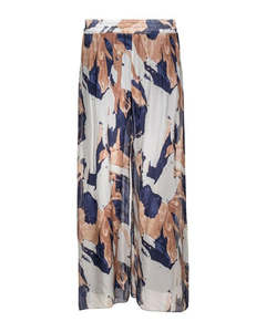 Pants: M Made in Italy Woven Navy Waves Pants