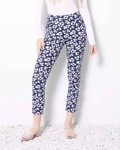 Up Florist Pant Navy & White Petals