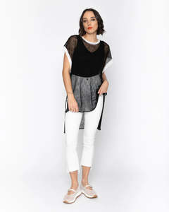 Blacklist Lorenza Tunic Black/White Trim