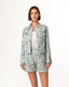 Haris Cotton 3121 Blue Starflowers Linen Jacket