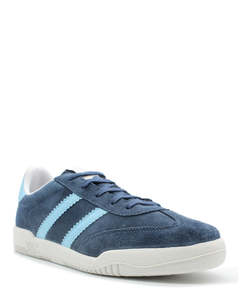 Low Back Sneakers: Plumaflex A35002 Jeans Low Line Leather Sneaker
