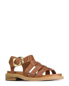 EOS Ornament Brandy Leather Sandals