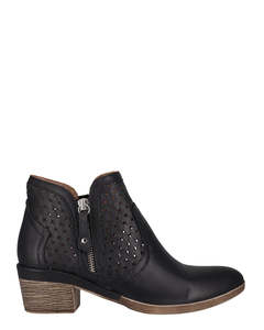 Ankle Boots: Cabello Barlow Black Leather Ankle Boot