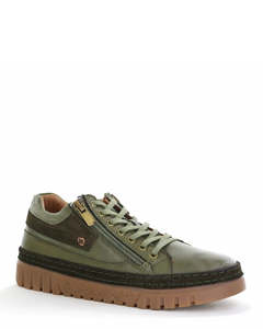 Cabello Wren Khaki Leather Suede Casual Shoe