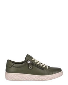 Cabello Life Style Rose in Khaki Leather Casual Sneaker