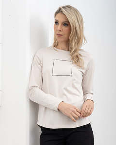 X.LAB X Box Tee Bone/Black Long Sleeved Tee