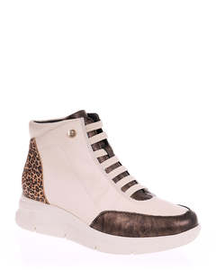 Comfort Boots: Pitillos 10754 Crema Leather Casual Ankle Boot