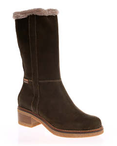 Baerchi 60302 Zebra Nubuck Leather Catus Green Faux Fur Boots