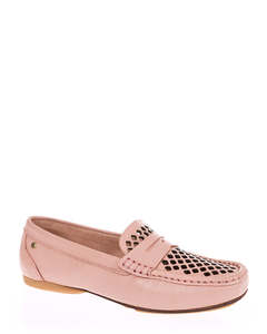 Footwear: Andacco 45020 Alex Alfa Blush Leather Moccasins