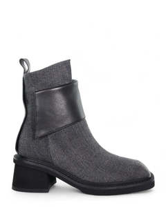 Minx Sasher Black Denim Combo Ankle Boot
