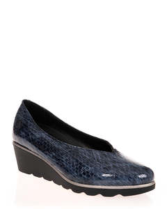 Footwear: D'Chicas 3706 Zafiro River Patent Leather Low Wedge Shoe