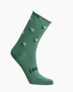 All: Lamington Heather Merino Wool Roll Top Crew Socks