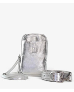 All: Minx Dial Up Jet Setter Silver Milled Leather Silver Hardware