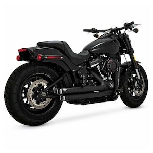 V47941 BLACK BIG SHOTS STAGGERED EXHAUST SYSTEM FOR 18-20 SOFTAIL