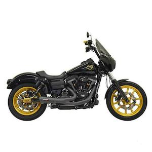 BASSANI RIPPER SHORT ROAD RAGE 2 INTO 1 EXHAUST SYSTEM IN BLACK FINISH FOR 2007-&hellip;