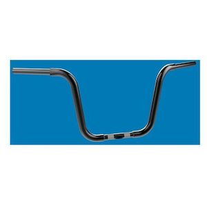 Apes: KW-300876 GLOSS BLACK 12" 1-1/4" APE HANGER HANDLEBAR BOBBER STYLE