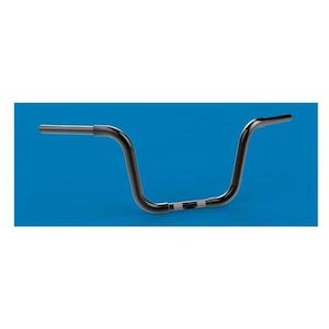 Apes: KW-300875 GLOSS BLACK 10" 1-1/4" APE HANGER HANDLEBAR BOBBER STYLE