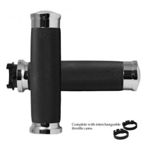 Avon Grips: AVON GRIPS CUSTOM CONTOUR GRIPS IN CHROME FINISH FOR METRIC TOURING MOTORCYCLES