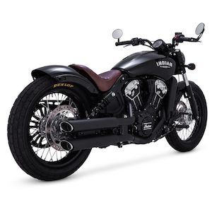 V48623 BLACK TWIN SLASH 3" SLIP-ON MUFFLERS ONLY FOR 15-21 SCOUT