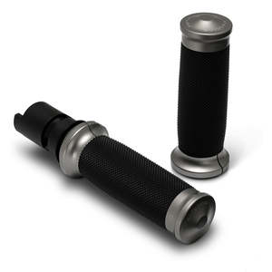 Performance Machine: PM CONTOUR GRIP SET GUN METAL TBW 2024-25 TOURING 0063-2105m-gu