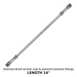 Goodridge: BRAKE LINE SS/CLEAR 14 G/RIDGE gr-30314tc-cl GR-30314TC-CL