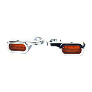 Indicators: FASTLINE, BELOW BAR LED TURN SIGNAL SET. CHROME MS-577079