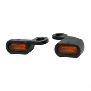 FASTLINE, BELOW BAR LED TURN SIGNAL SET. BLACK  2000-14 SOFTAIL MS-577089