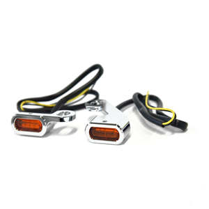 FASTLINE, BELOW BAR LED TURN SIGNAL SET. CHROME  2015-2024 SOFTAIL MS-577083