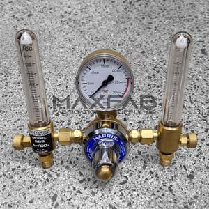 Welding: Harris 821 Argon Regulator - Twin 30lpm Flowmeters