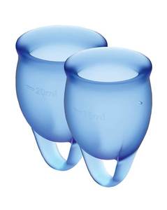Satisfyer Feel Confident Menstrual Cup - Blue - Max Play