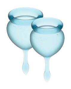Satisfyer Feel Good Menstrual Cup - Light Blue - Max Play