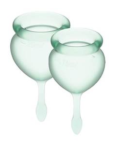 Satisfyer Feel Good Menstrual Cup - Light Green - Max Play