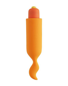 Play by Share Satisfaction Fishtail Bullet Vibe - Orange - Max Play