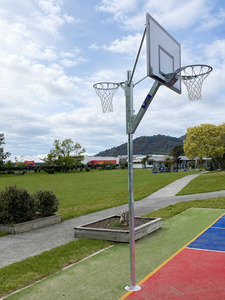 Reversible Basketball and Netball System: Adjustable Height - Mayfield Sports