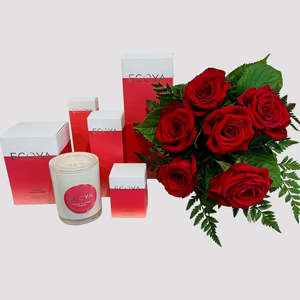 Valentines Six Stunning Red Roses with Ecoya