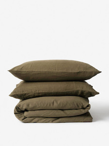 Bed Linen: Linen Duvet Cover - Ivy - Super King