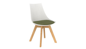 Luna White Chair Oak Base - Clearance